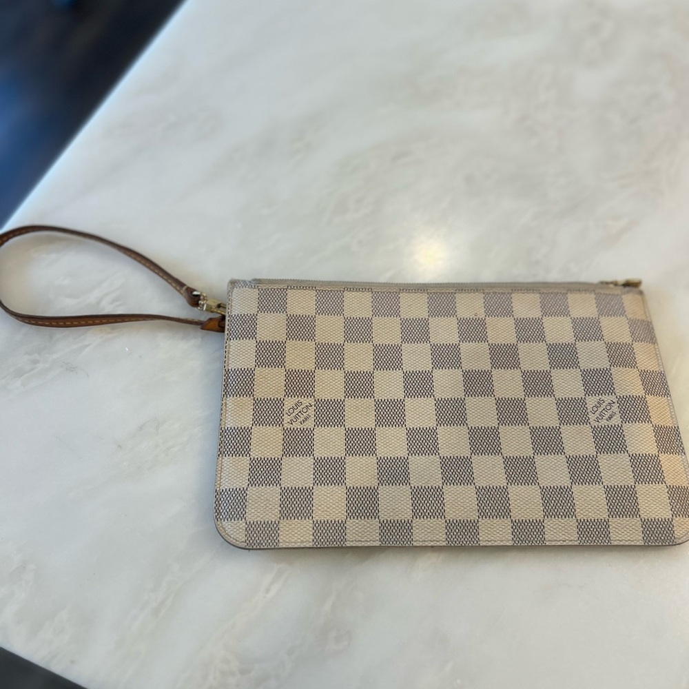 Authentic Louis Vuitton Damier Azur pouchette
